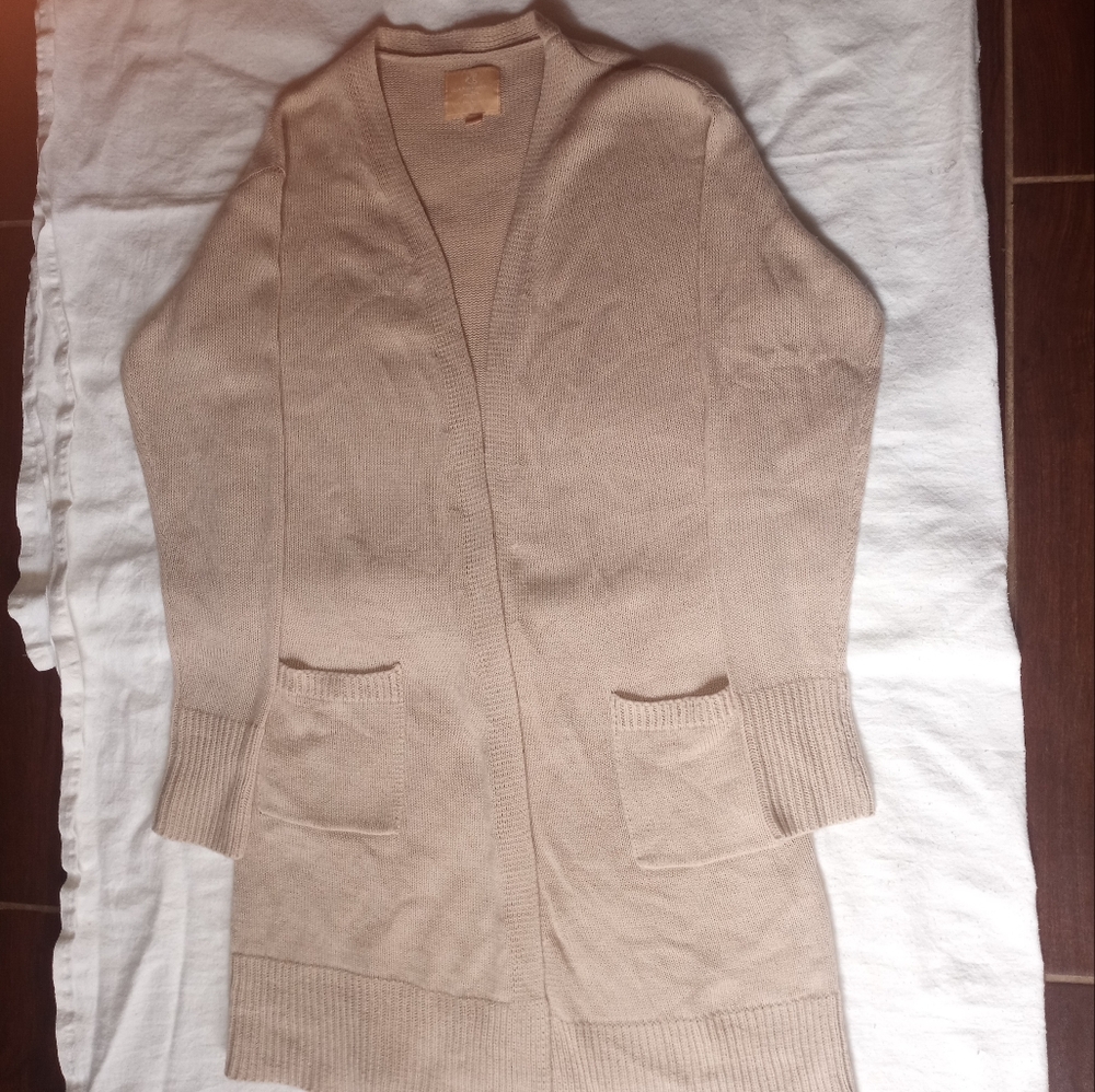 Love for Humanity Taupe long sleeve cardigan size M